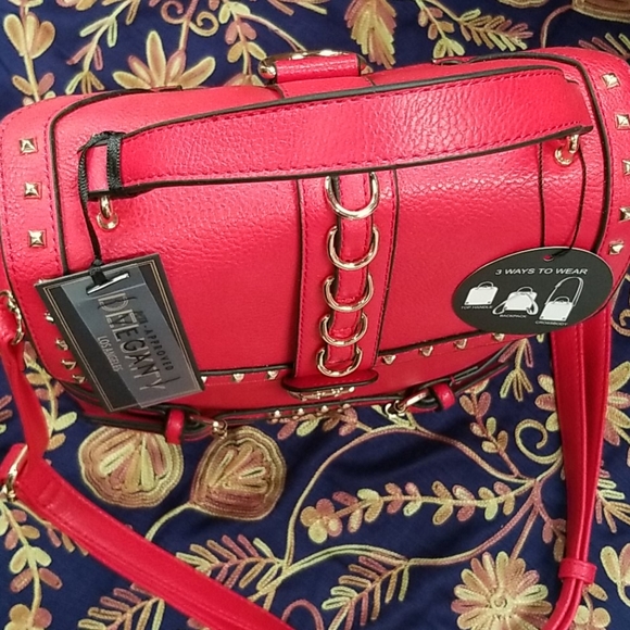 Deluxity Bags Deluxity Vegan Medium Red Pursebackpack Poshmark